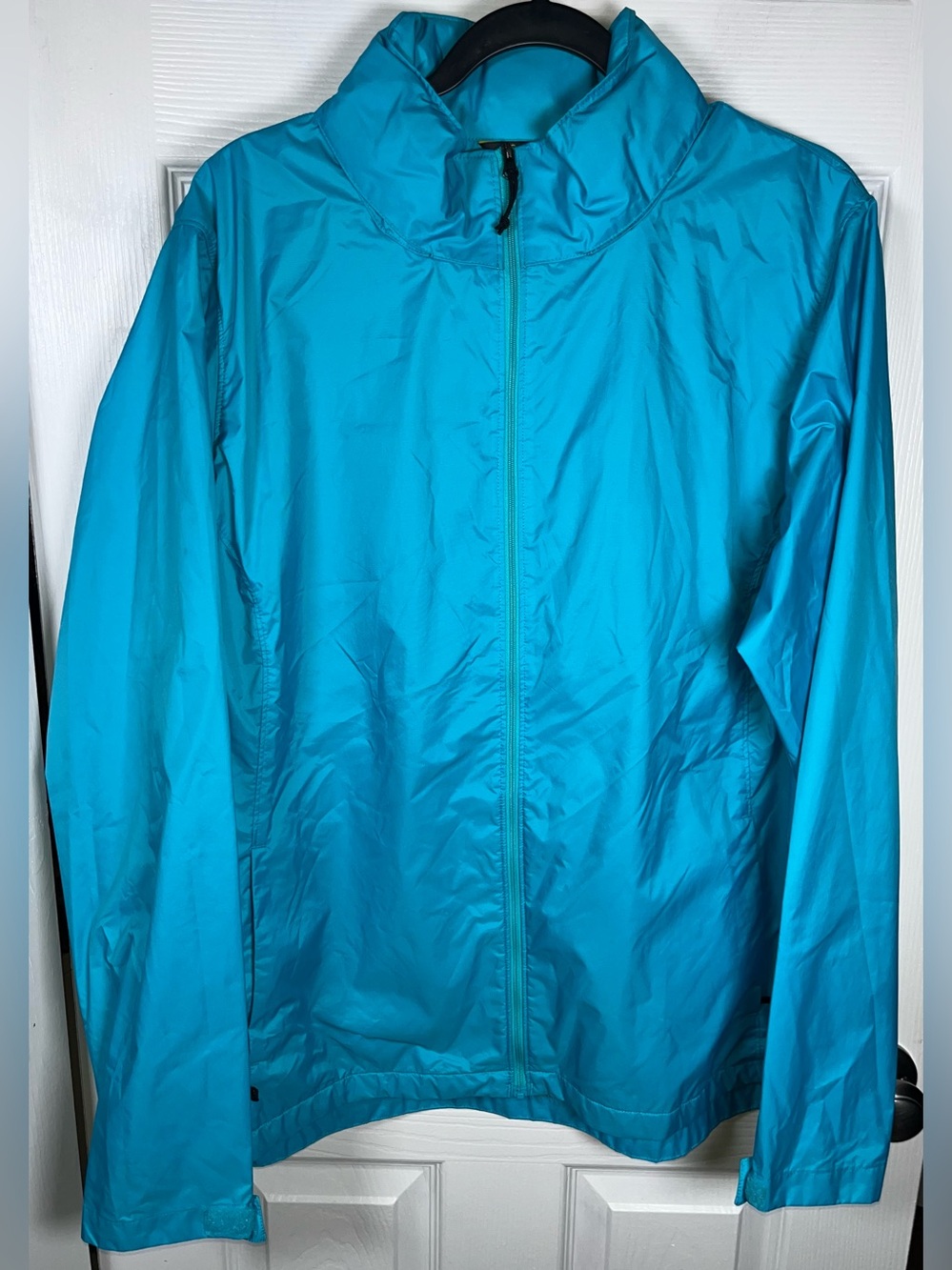 Women’s Cabela’s 4Most Repel Windbreaker Rain Jacket Hidden Hoodie Blue 2XL Univ